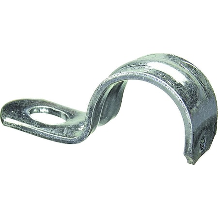Halex One Hole Strap, Conduit Use, 1 in, Steel, Zinc Plated 61110B